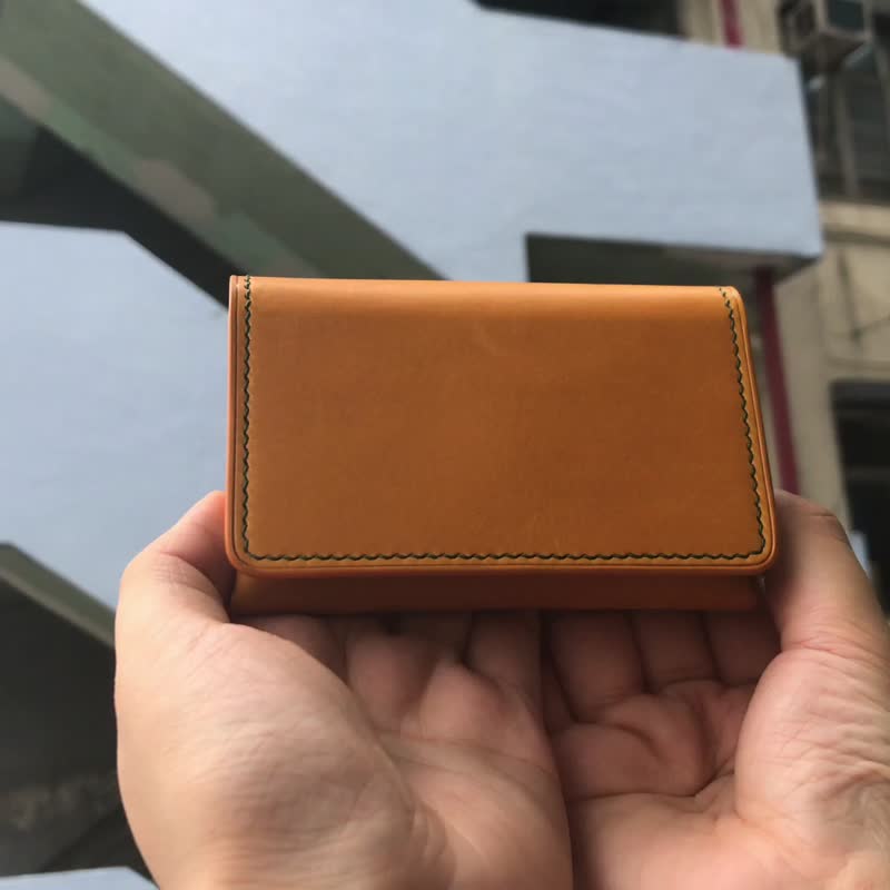 [Fast shipping area] Card case/business card box/small wallet/only one piece/on sale with discount - Card Holders & Cases - Genuine Leather Multicolor