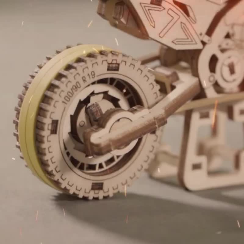 WOODEN CITY - MotoCross / 3D Model - งานไม้/ไม้ไผ่/ตัดกระดาษ - ไม้ สีกากี
