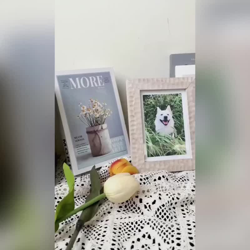 實木壓印相框 - 木紋相框/多款顏色尺寸/現代簡約/居家佈置/擺放 - 相框/畫框 - 木頭 卡其色