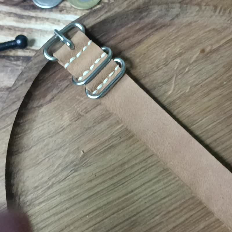 BEIGE ZULU strap | Leather Watch Strap | BEIGE Watch Strap | Genuine Leather - 錶帶 - 真皮 白色