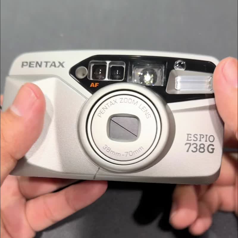 135 film Pentax ESPIO 738G film camera 80% new, zoom lens 38-70mm, rated B grade - กล้อง - พลาสติก สีเงิน