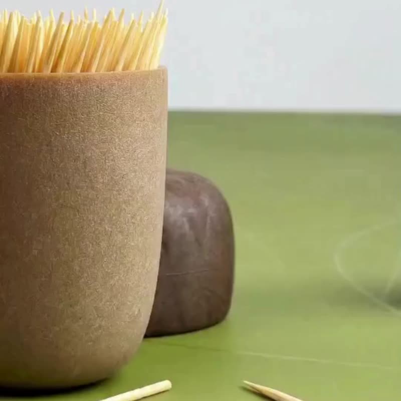 QUALY 橡果小收納罐 - 居家收納/收納盒/儲物盒 - 環保材質 咖啡色