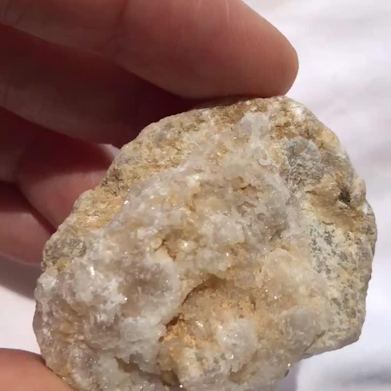摩洛哥迷你 白水晶洞 天然原石 水晶 crystal 擺設 水晶原礦天然 - 擺飾/家飾品 - 水晶 白色