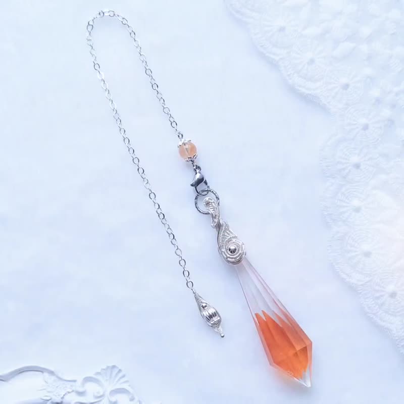 Fine red glue flower crystal pendulum/divination/life direction/graduation gift/dispelling evil and avoiding evil - Other - Crystal 