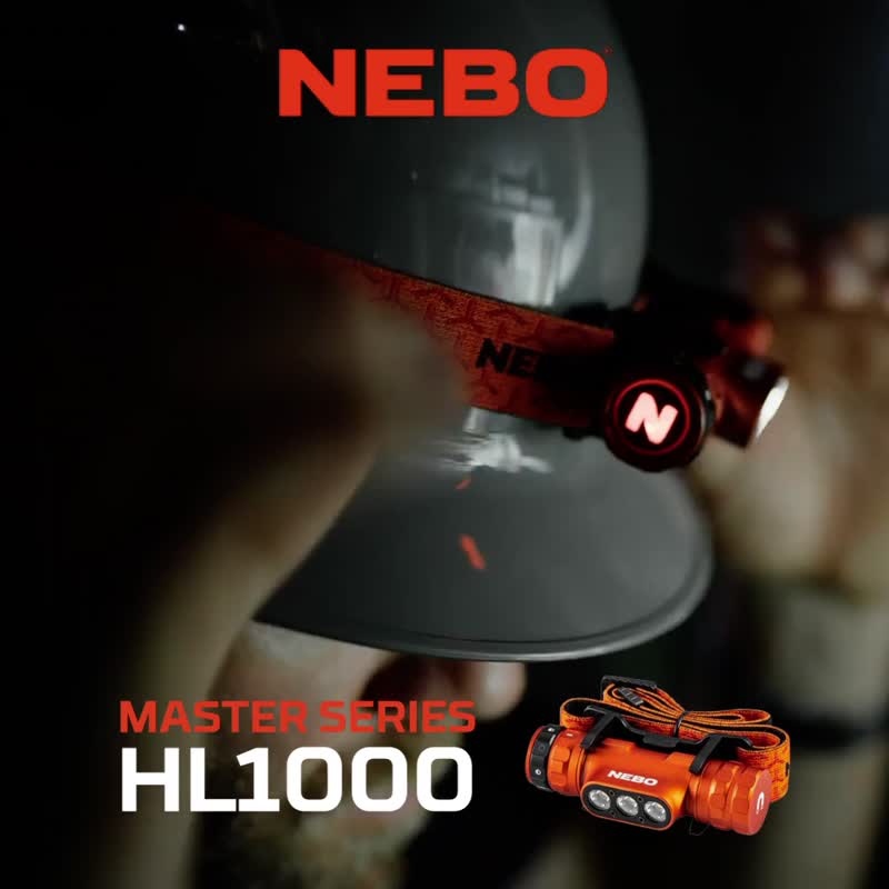 【NEBO】Master Detachable Headlight USB Rechargeable 1000 Lumens IP67 - ชุดเดินป่า - โลหะ สีส้ม