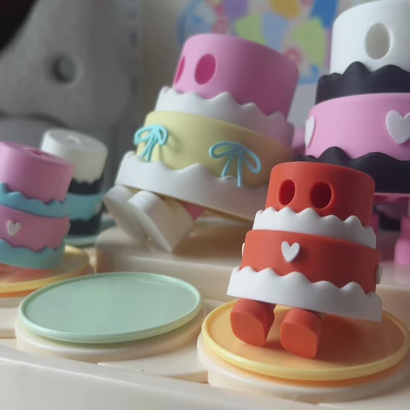 Zou Cake Model no.3 - ของวางตกแต่ง - พลาสติก สีน้ำเงิน