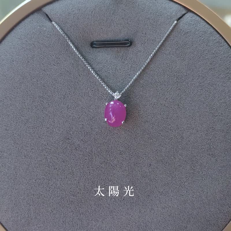 緋色櫻花 | 紅寶石項鍊 / 心願系列 | 天然寶石項鍊 - 項鍊 - 寶石 紫色
