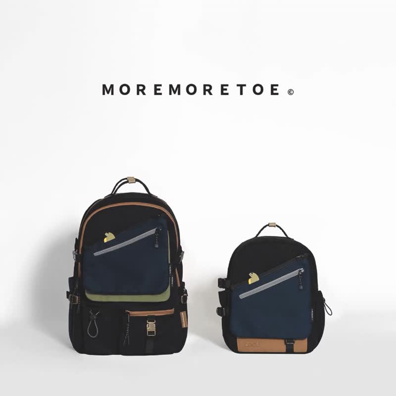 [Size Combo Discount] Waterproof! Emotionally split | Craftsman Large Backpack x Jet Black - Backpacks - Other Materials Black