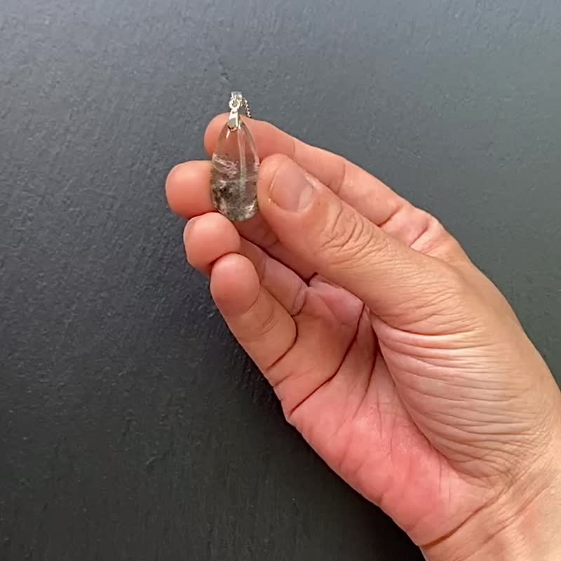 天然異像幽靈水晶 綠幽靈 紅幽靈 925純銀 鈦鋼項鍊 旺事業 招財 - 項鍊 - 水晶 