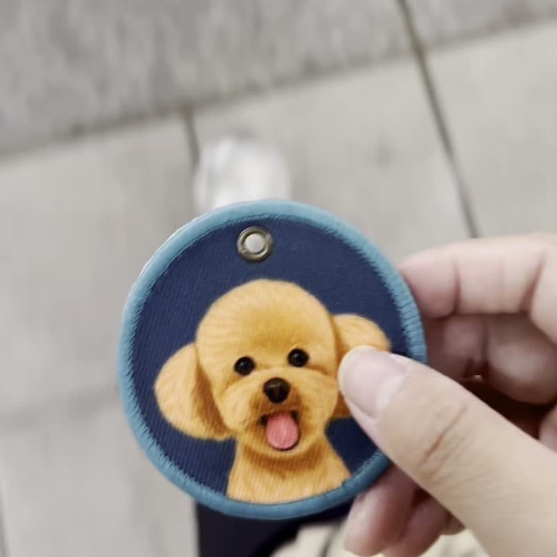 Q毛 鑰匙圈 布章鑰匙圈 傑克羅素 悠遊卡 悠遊卡鑰匙圈 狗狗吊飾 - 鑰匙圈/鑰匙包 - 其他材質 卡其色