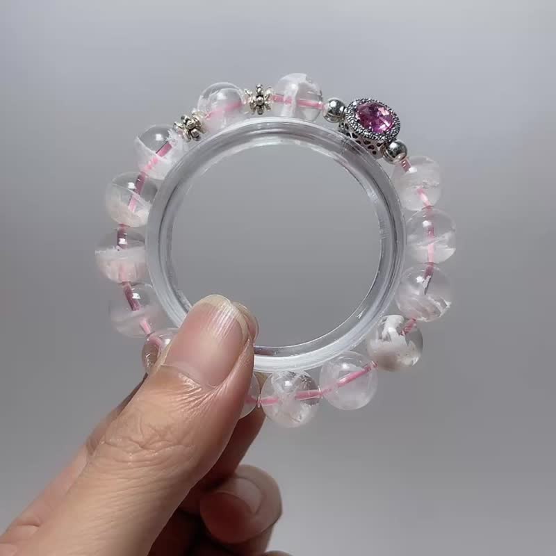 雪花幽靈 11 mm 925純銀 手鍊 - 手鍊/手環 - 寶石 白色