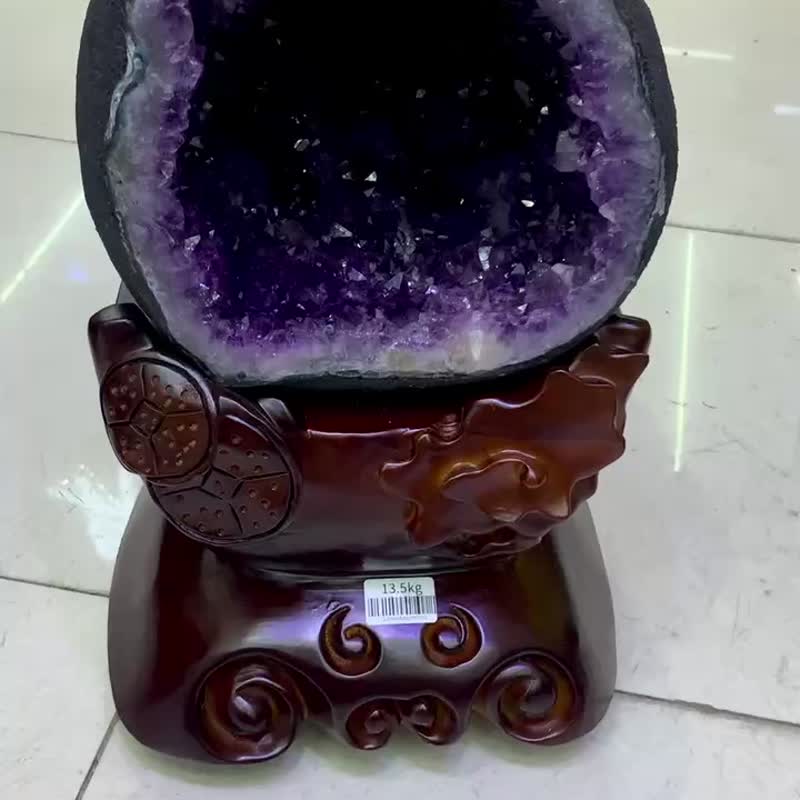 巴西紫水晶錢袋 13.5Kg ( Brazil Amethyst Geode ) - 擺飾/家飾品 - 水晶 