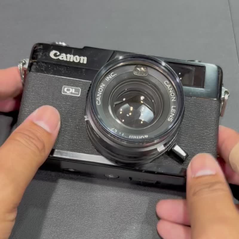 135 film Canon QL17 Canonet film camera, overall 65% new, large aperture f1.7 - กล้อง - โลหะ สีดำ