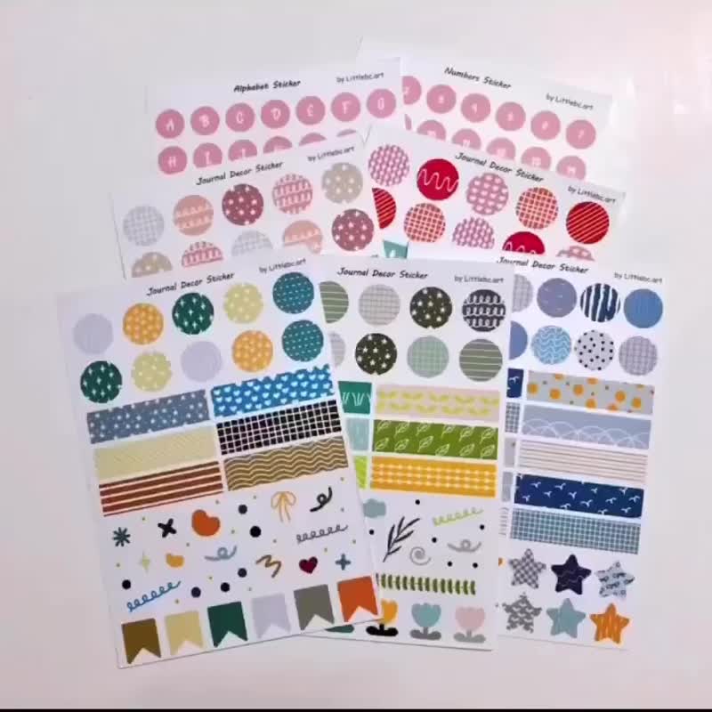 Journal Deco sticker sheet 004 - Stickers - Paper Green