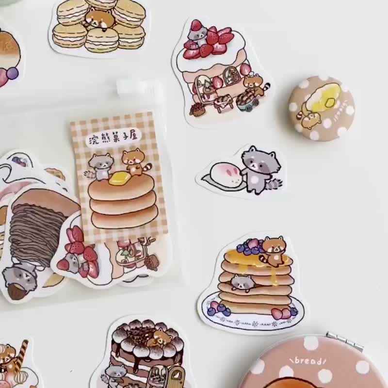 Raccoon Fruit House-Snack Play No.4 Sticker Pack/Pocket Sticker - สติกเกอร์ - กระดาษ สีนำ้ตาล