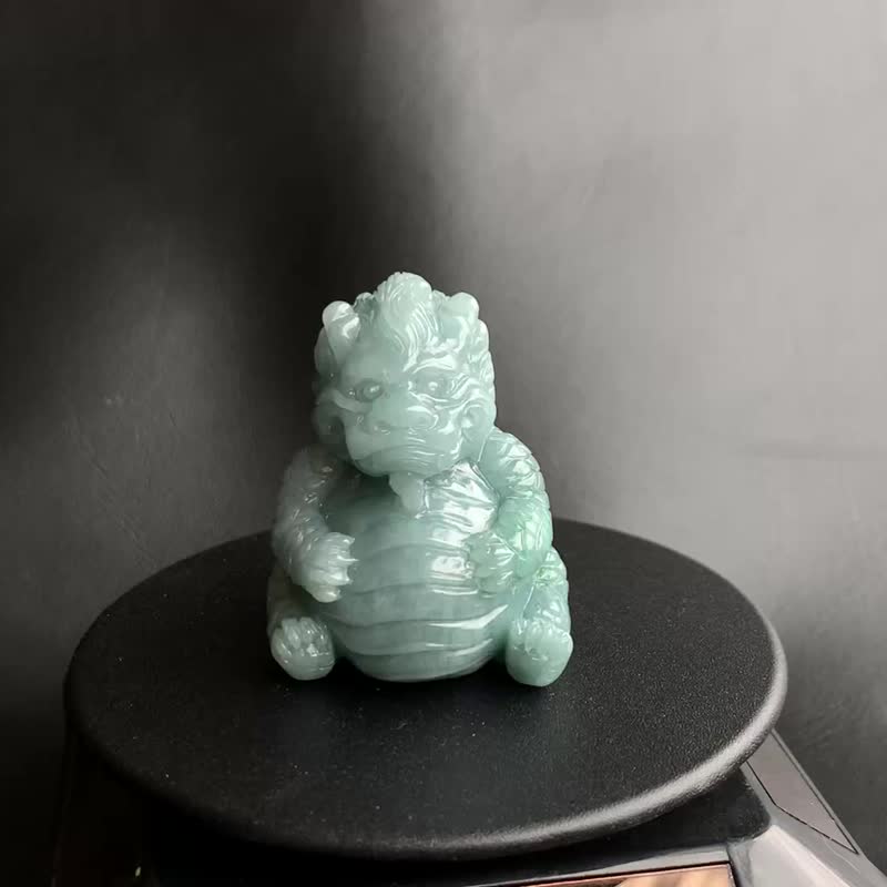 天然藍水翡翠 龍 桌上型擺件 辦公室開運小物 開運 居家擺件 送禮 - 擺飾/家飾品 - 玉石 多色