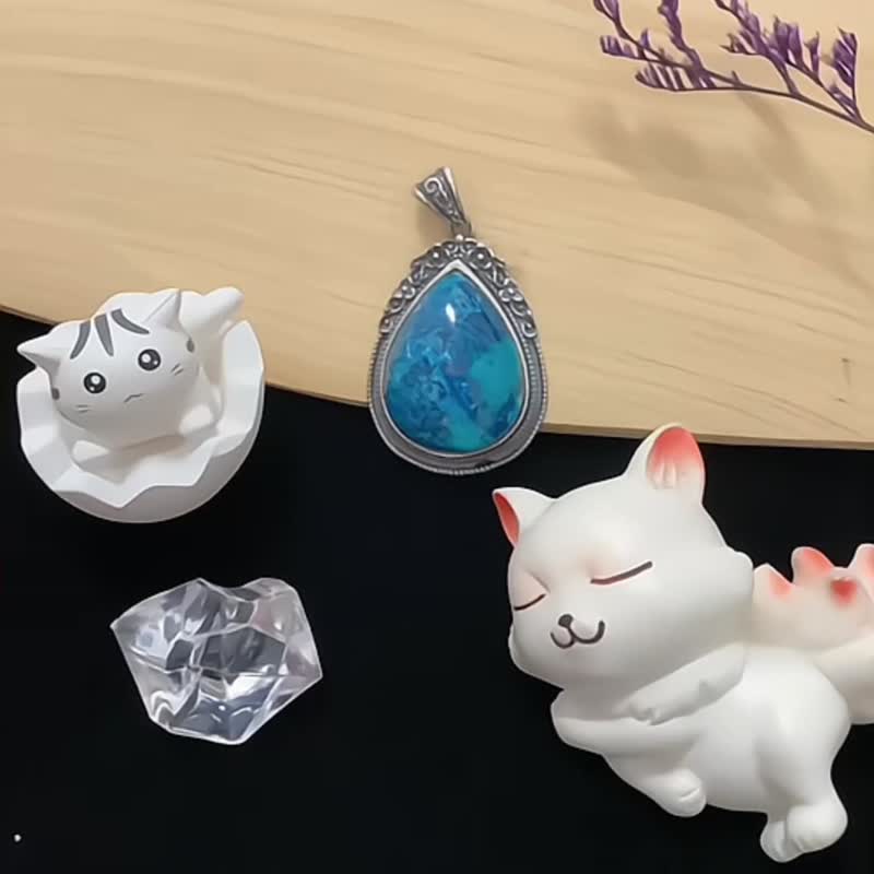 景藍。 - 項鍊 - 半寶石 