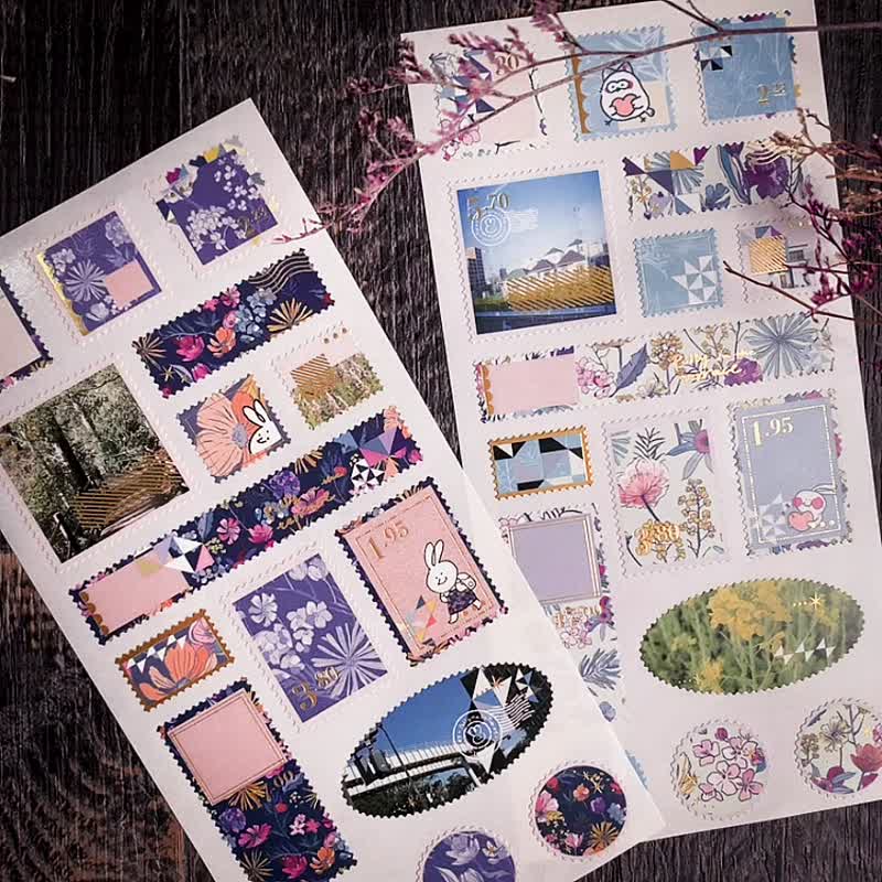 【スタンプシール】日本千葉淡水ペダルブロンズステッカー - ステッカー・シール - 紙 ブルー