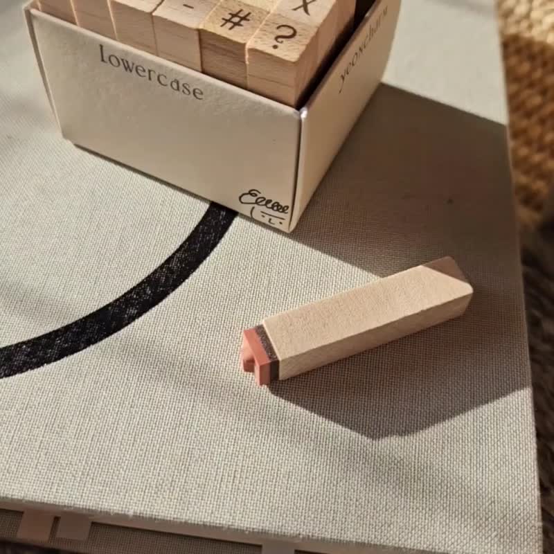 ビストロ英小文字スタンプセット - はんこ・スタンプ台 - 木製 
