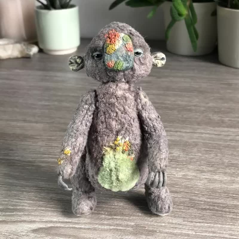stone troll Dashi | ooak, collectible fantasy doll - 公仔/玩偶 - 其他材質 多色