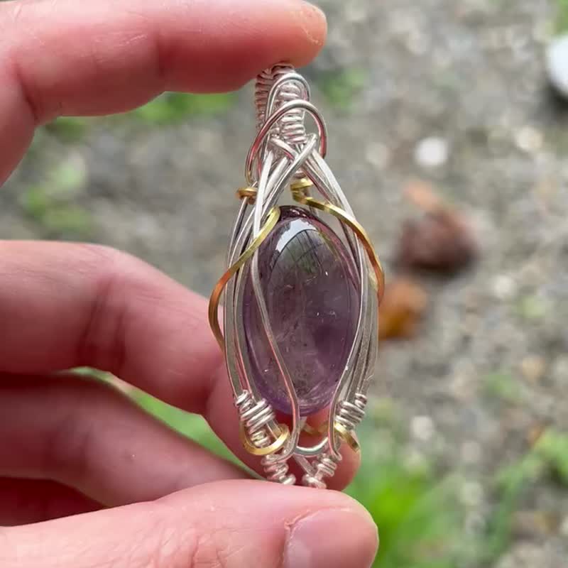 The flow of mineral energy⋯Amethyst - Necklaces - Crystal Purple
