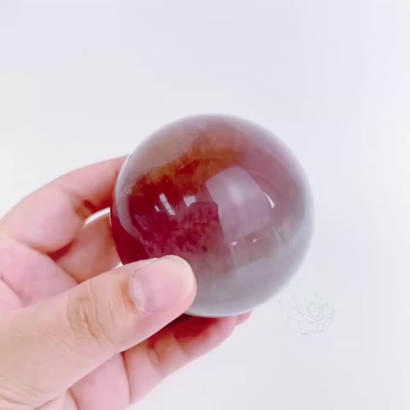 螢石球 馬卡龍色 6.2cm 微透 絲質 星光感細閃 紫螢石 綠螢石 - 擺飾/家飾品 - 水晶 多色