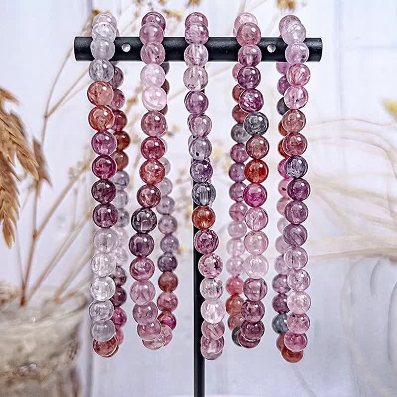 [Natural High Quality Colored Stone] Clear Body Colored Spinel Crystal Bracelet | One item, one shot - Bracelets - Crystal 