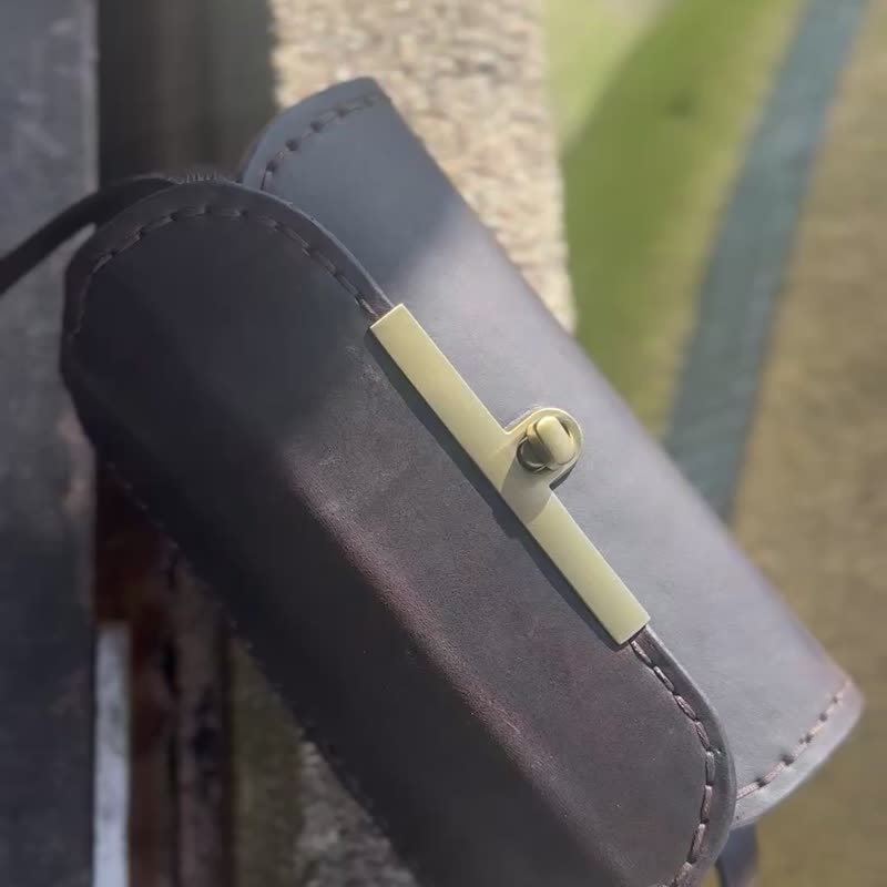 Sienna手工真皮小方糖包 - 側背包/斜背包 - 真皮 咖啡色