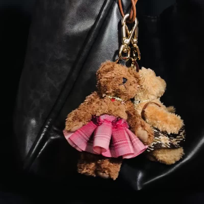 Sweet Bear ベアぬいぐるみキーホルダー 鑰匙圈 - キーホルダー・キーケース - その他の素材 多色