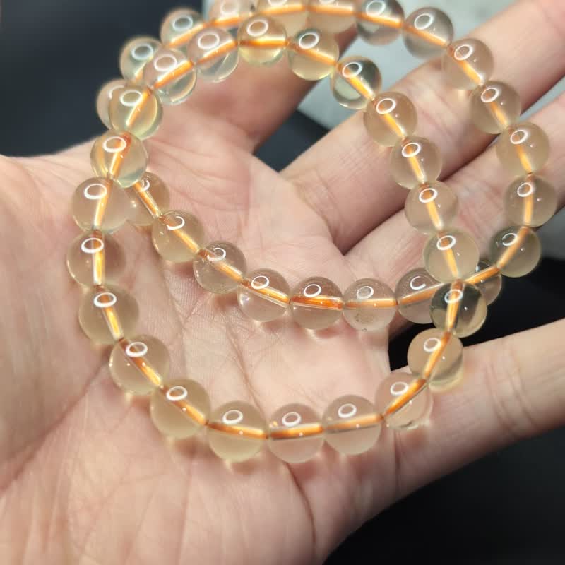 【訂製品】淺黃 黃水晶 Citrine 7-12mm 巴西 天然水晶 - 手鍊/手環 - 水晶 