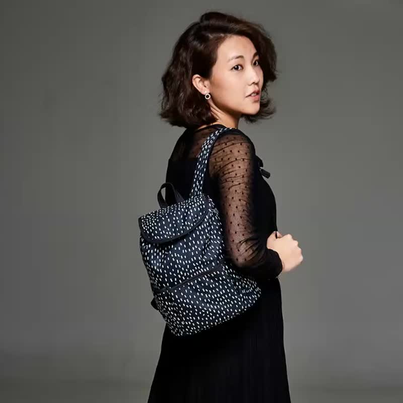 【Parent-Child Shared】Mini Urban Bag | Drip Drop Rain (Anti-Lost Backpack) - Backpacks & Bags - Waterproof Material Black