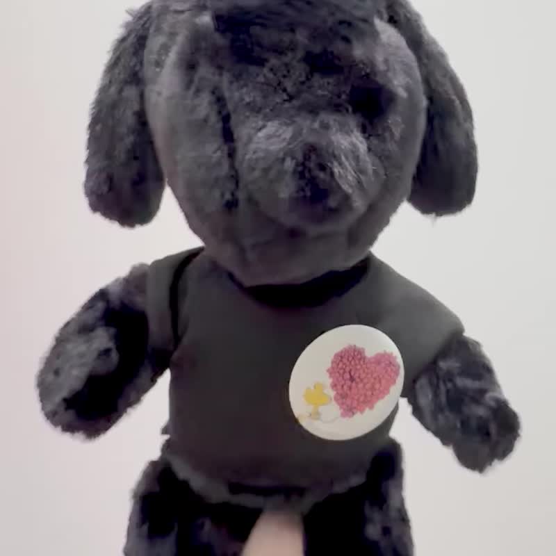pinkoi獨家黑色稀有款 Snoopy 史努比 娃娃玩偶全黑史奴比t恤 - 公仔/玩偶 - 其他人造纖維 黑色