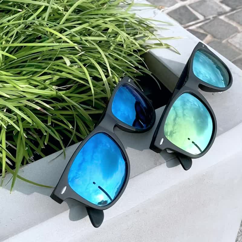 GLISTEN - Arthur Polarized Sunglasses (Blue) - แว่นกันแดด - วัสดุอื่นๆ สีน้ำเงิน