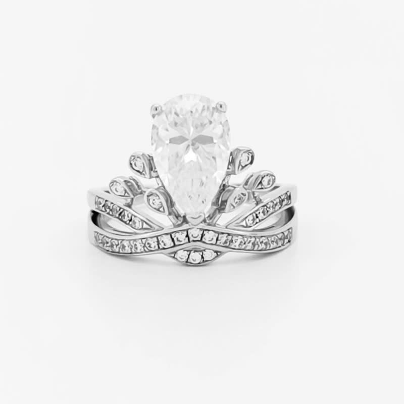 莫桑石 莫桑鑽 1-3克拉baby明星同款婚戒 台北門市 客製化訂製 - 戒指 - 其他材質 