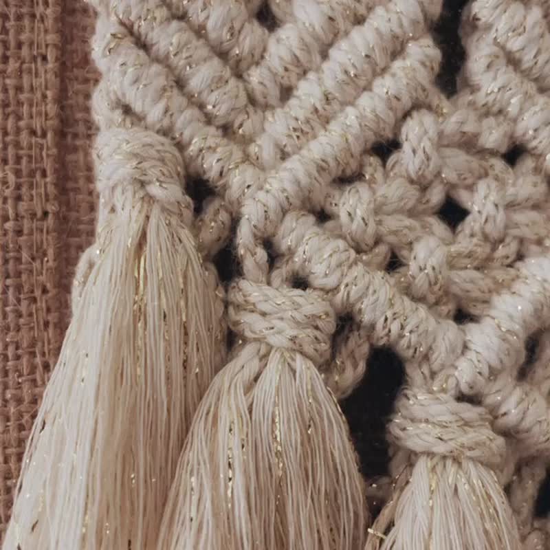 客訂雙面Macrame黃麻包 - 手提包/手提袋 - 棉．麻 