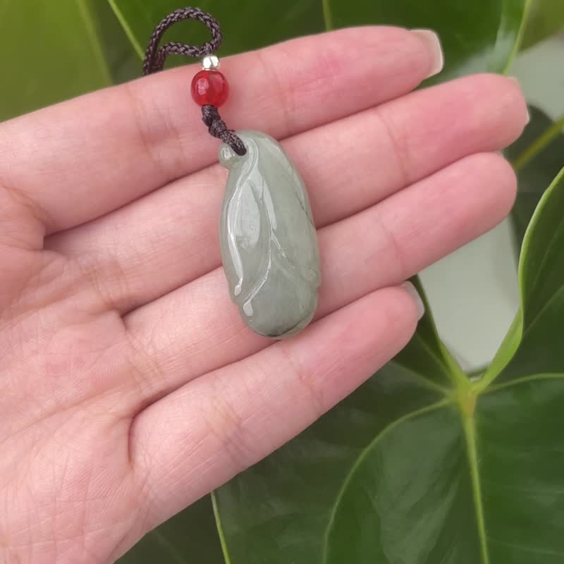 Natural Burmese Jadeite Pendant Necklace Product A - Necklaces - Jade Green