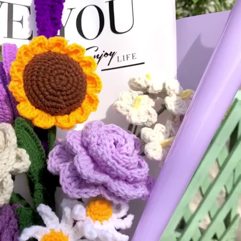 花の花束、糸、紫の色調 - フラワー/ガーデン - その他の素材 パープル