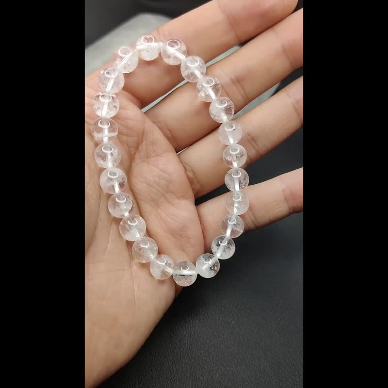 [Customized products] Thousand Layer White Ghost 7-15mm Brazilian Bracelet Natural Crystal Crystal - สร้อยข้อมือ - คริสตัล 