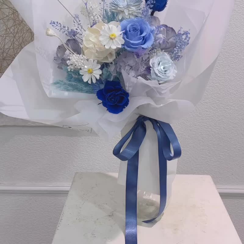 520 Valentine's Day Mother's Day Bouquet Proposal Bouquet Everlasting Rose Bouquet Graduation Season Bouquet Customized - ช่อดอกไม้แห้ง - พืช/ดอกไม้ 