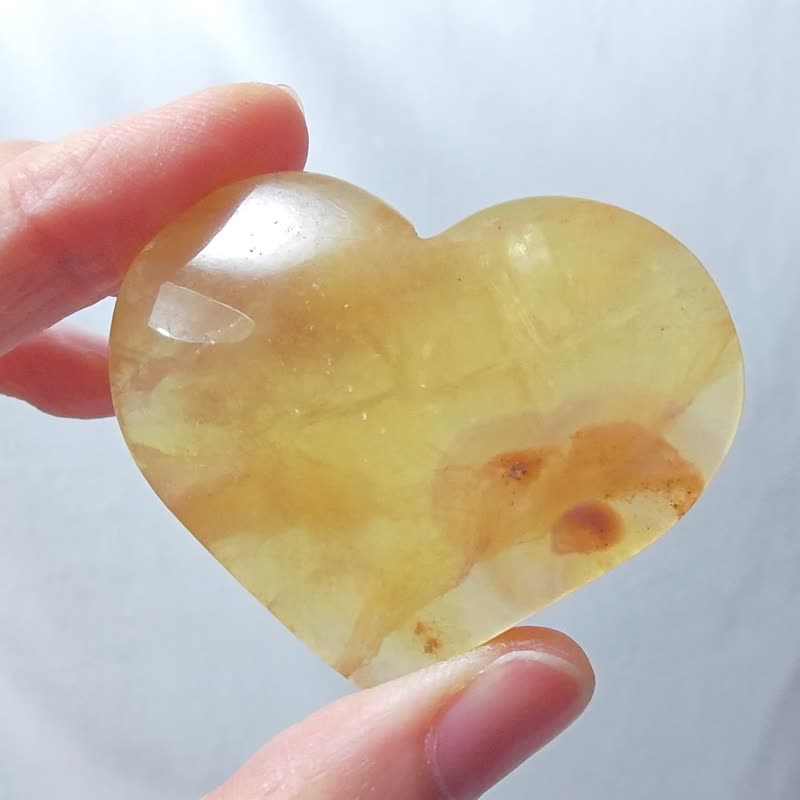 Rare yellow fluorite, intelligent, wishful thinking, solid stone, wears wisdom, causes wealth, collectible ornaments - Items for Display - Gemstone Yellow