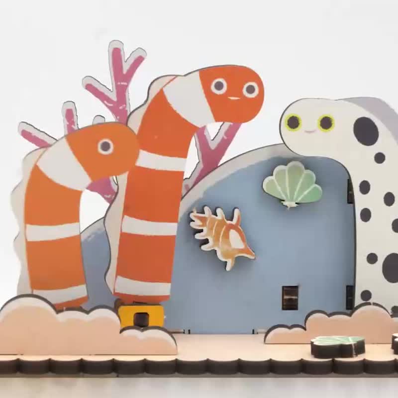 [DIY Handmade] Shake Friends Series Perpetual Calendar Ocean Cute Animals Mother’s Day Gift - งานไม้/ไม้ไผ่/ตัดกระดาษ - ไม้ หลากหลายสี
