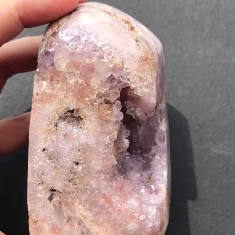 瑪達加斯加 紫櫻花瑪瑙柱 水晶柱 水晶  盆景 crystal 擺設 擺件 - 擺飾/家飾品 - 水晶 紫色