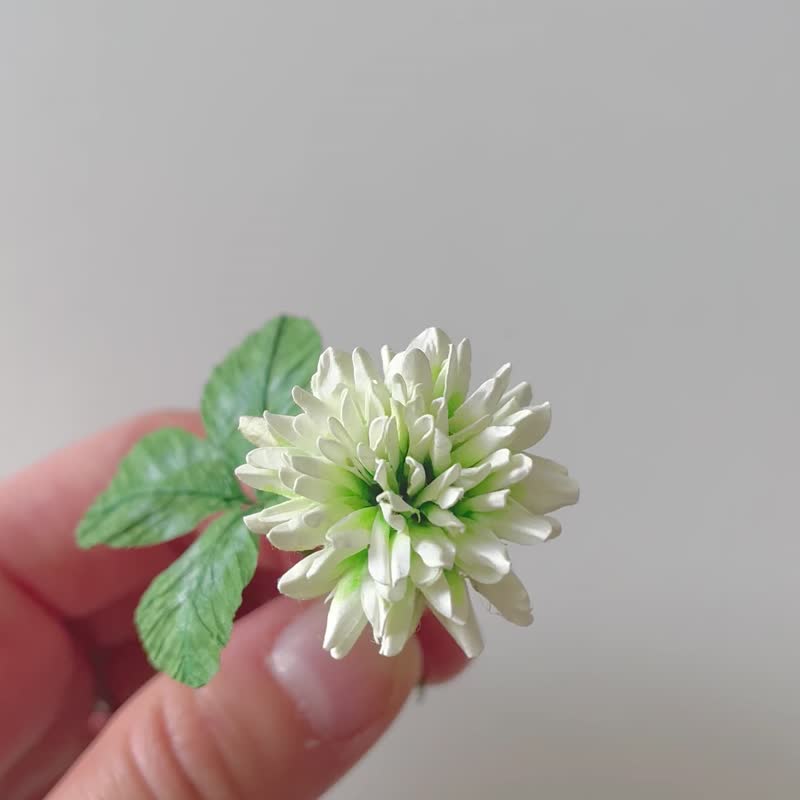 植物標本　シロツメクサのペーパーフラワー - 擺飾/家飾品 - 紙 白色