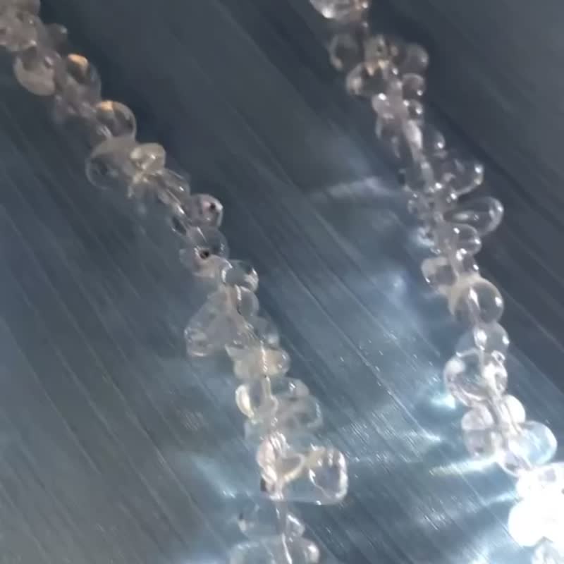 Crystal.EAA Trapani 通透 托帕石 白水晶 海灣 地中海 頸鏈 設計 - 項鍊 - 水晶 藍色
