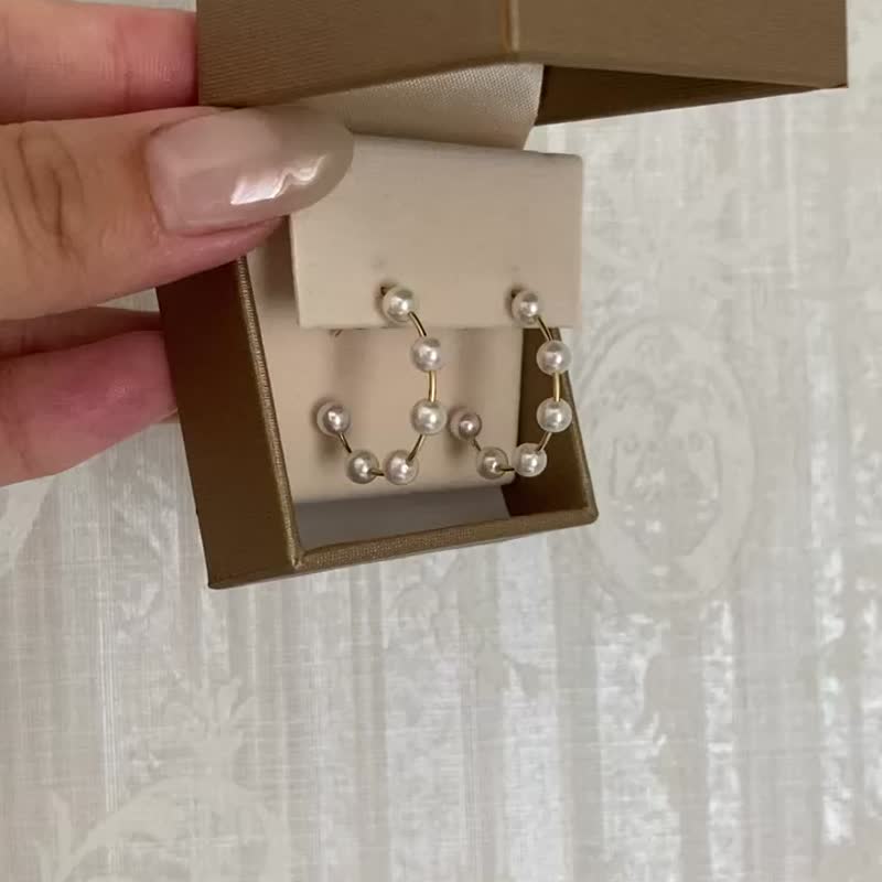 日本産真珠 日本製   アコヤパール　アクセサリー　3.5-4mm 日本產珍珠婚禮配飾 送禮佳品 節日禮物 - ピアス・イヤリング - 真珠 ホワイト