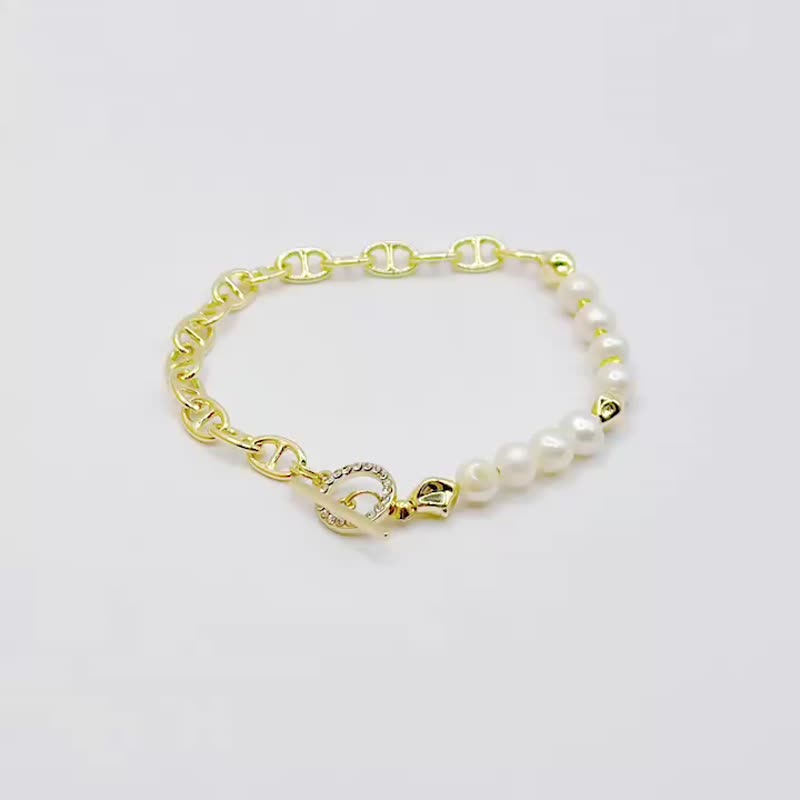 Diana Goddess ~ Art Series Natural Pearl Bracelet - Customized Gift Recommendation - สร้อยข้อมือ - ไข่มุก ขาว