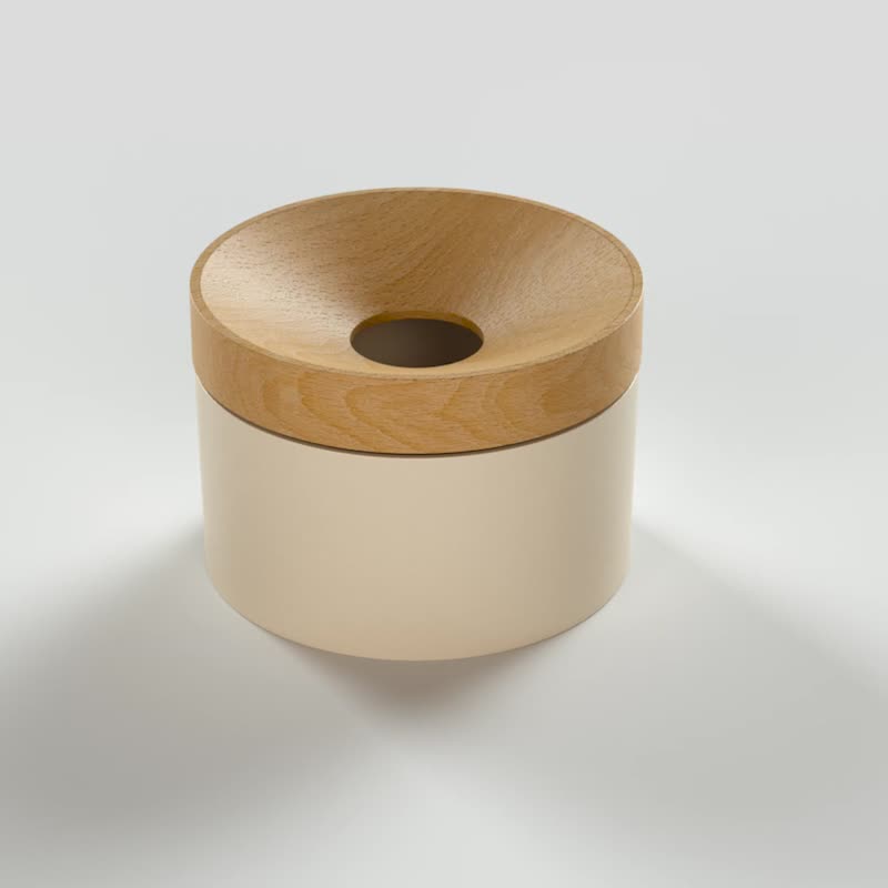 轉轉實木零錢盒 桌面收納擺飾 旋轉式設計盒 - 擺飾/家飾品 - 木頭 黑色