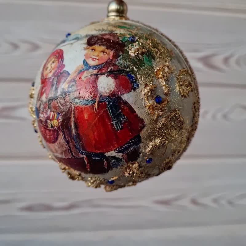 Handmade Christmas decoration ornament, Authentic illustration of farm children - 其他 - 塑膠 多色
