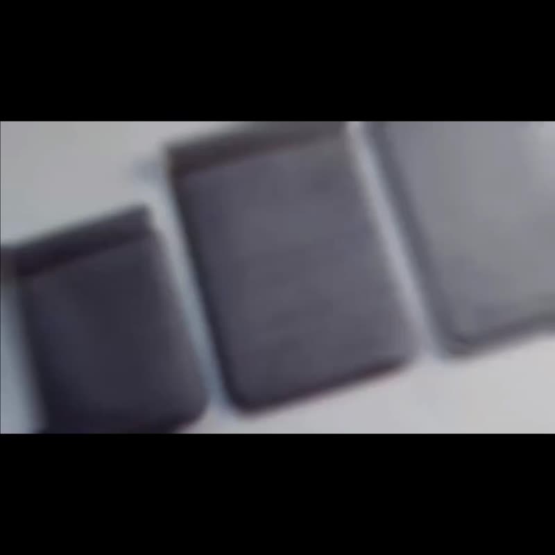 台灣製造 素色仿麂皮防潑水手機袋+彈片口金收納袋 情侶 中秋 - 手機殼/手機套 - 其他材質 灰色
