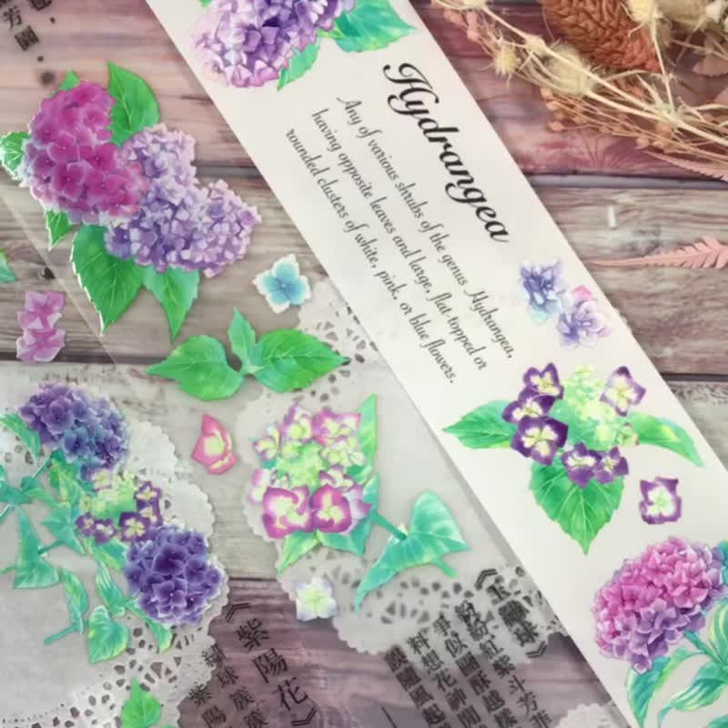 Second Generation Hydrangea/Hydrangea Hydrangea Tape - Japanese Paper/Mist P Optional - Washi Tape - Paper Multicolor